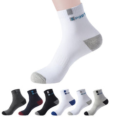 Men's Outdoor Breathable Mid Tube Socks for Running Cycling Basketball