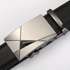 Men's Automatic Buckle Belt PU Leather Business Waist Strap