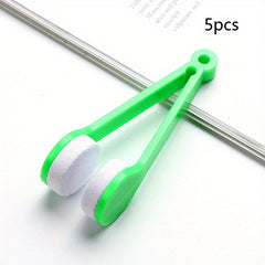5pcs Eyeglass Cleaner Soft Brush Carrying Glasses Cleaning Brush Microfiber