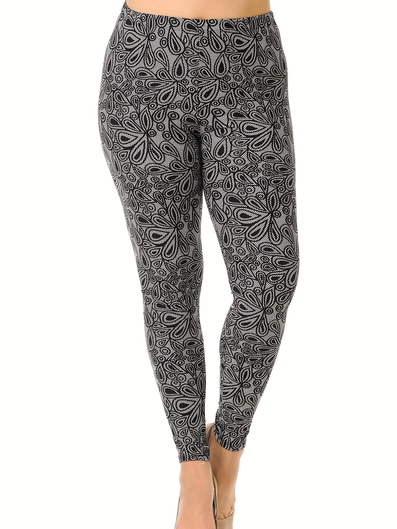  Floral Print High Rise Leggings