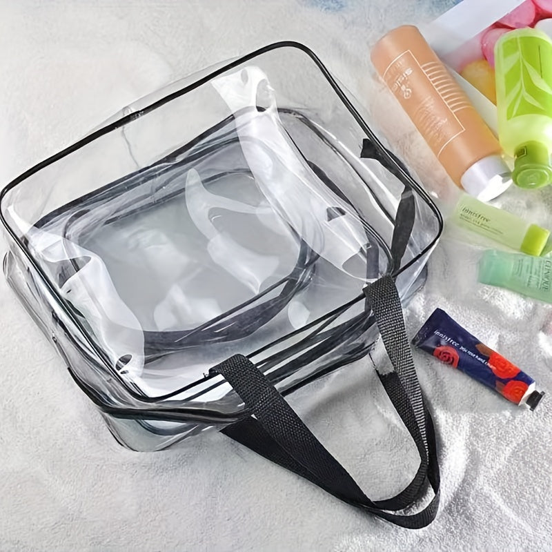 3pcs PVC Transparent Cosmetic Bag Travel Storage Bag Set