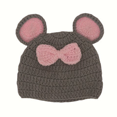 Mouse Gauze Dress & Wool Set for Newborn Photo Shoots