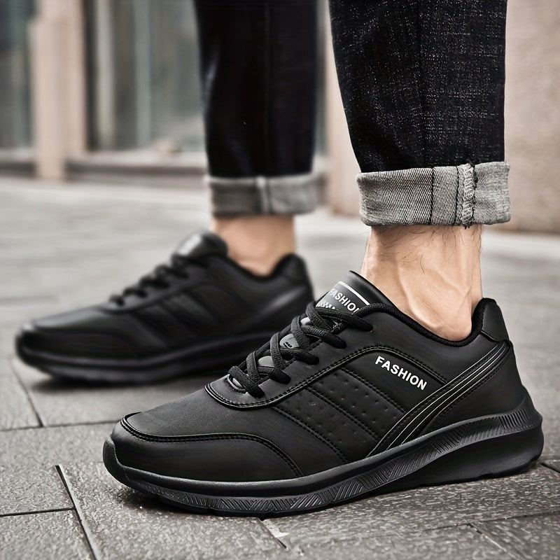  Men's Shock Absorption Running Shoes Non Slip Lace Up Sneakers