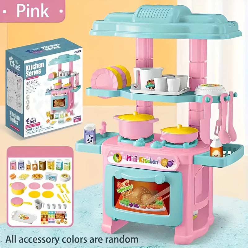Kitchen Toy Set with Realistic Cooking Utensils Doll Accessories