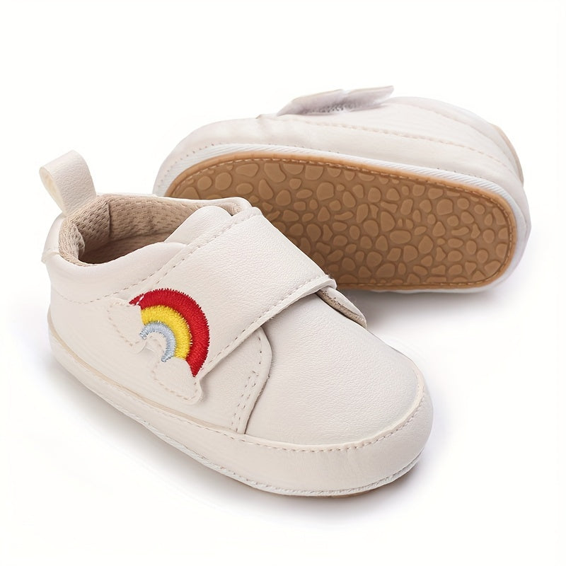 Rainbow Sneakers For Baby Girls Lightweight Walking Shoes For Spring