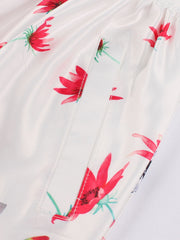  Floral Print High Rise A-line Skirt