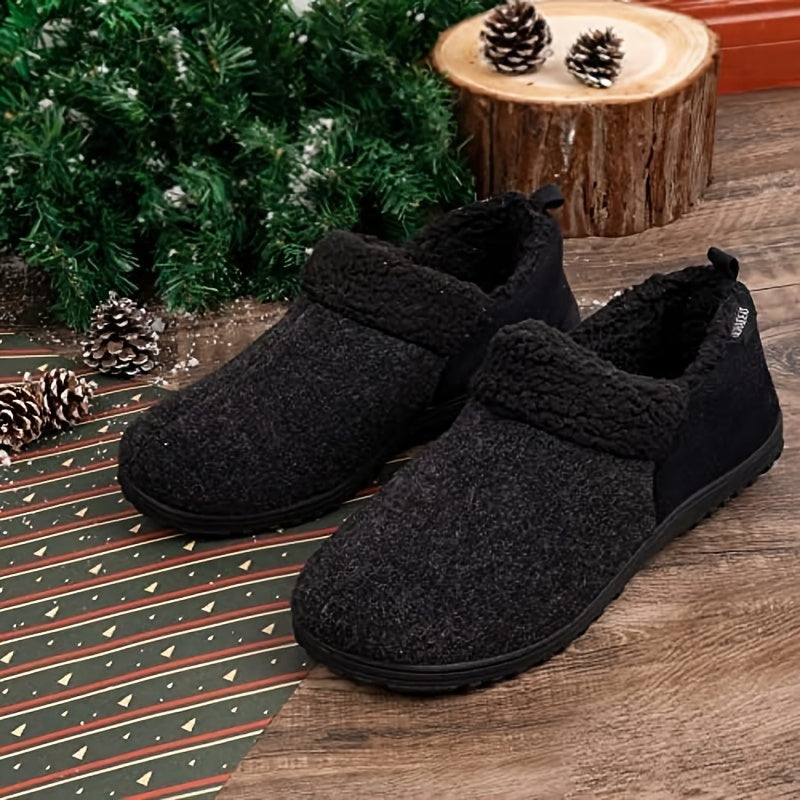 Men's Memory Foam Cozy Slippers With Fleece Lining