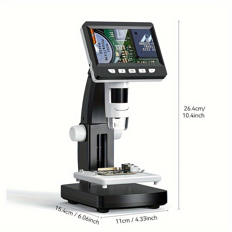 3 HD Digital Microscope 50-1000X Magnification 8 LED Illumination 2MP Lens