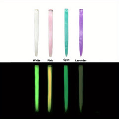 4-Piece Glowing Hairpieces for Nighttime Events, Music Festivals, and Clubs