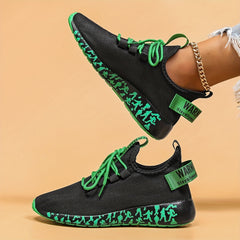 Women's Running Shoes Flying Woven Comfort Athletic Shoes Lace Up