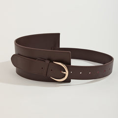 Wide PU Leather Belt Vintage Costume Waist Belt For Women Girls