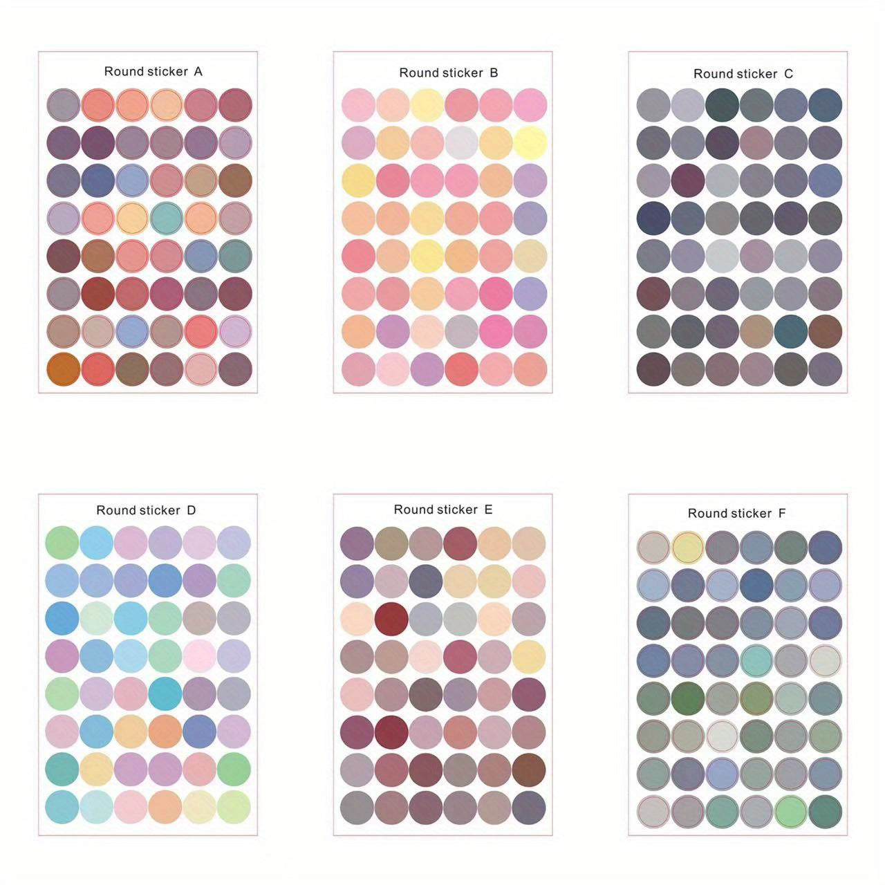 Morandi Round Dot Stickers Self adhesive Journal Diary Decoration