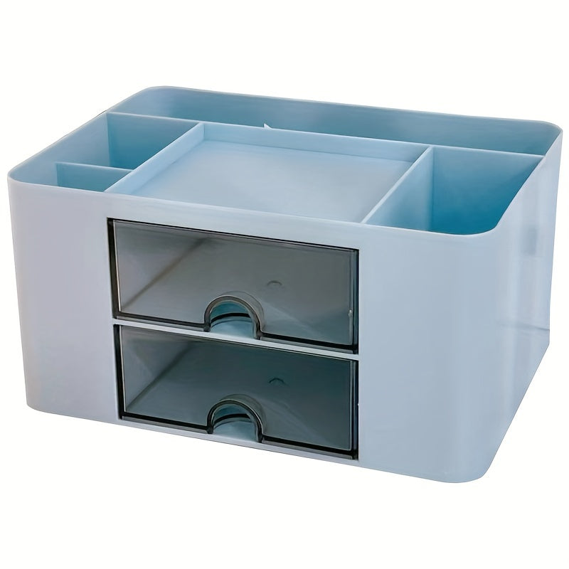 Desktop Storage Box with Drawer Plastic Desk Storage Box