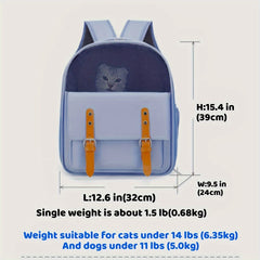 Breathable Cat And Small Dog Backpack Carrier With Large Capacity