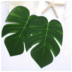Tropical Palm Leaf Plants Hawaii Jungle Party Table Decor