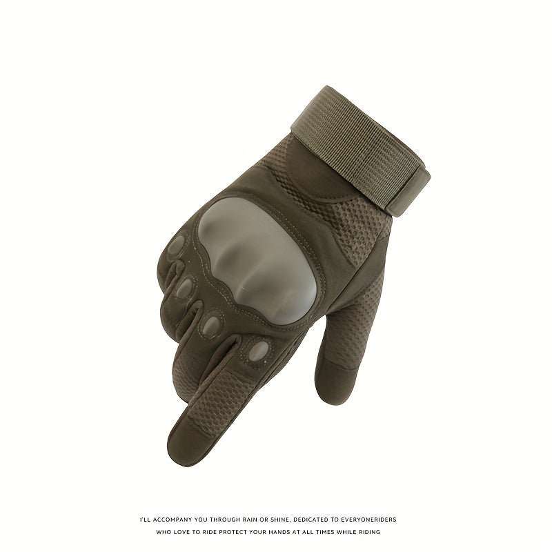 Green Touchscreen Tactical Gloves Full Finger Antislip for Sports Motorcycle
