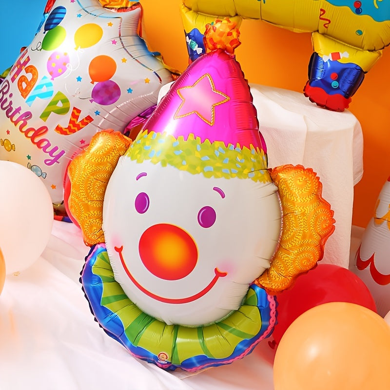 Clown Head Balloon Foil Helium Supported Carnival Balloons