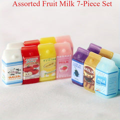 1:12 Dollhouse Miniature Fruit & Milk Set Realistic Tiny Food Models