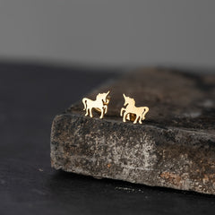 Unicorn Stainless Steel Stud Earrings Decor Gift