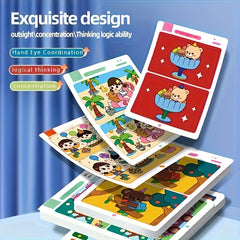 Spot The Difference Game Flashcards for Kids with Wipeable Board