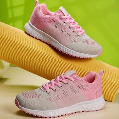 Mesh Ombre Lace Up Casual Sneakers Women's Footwear