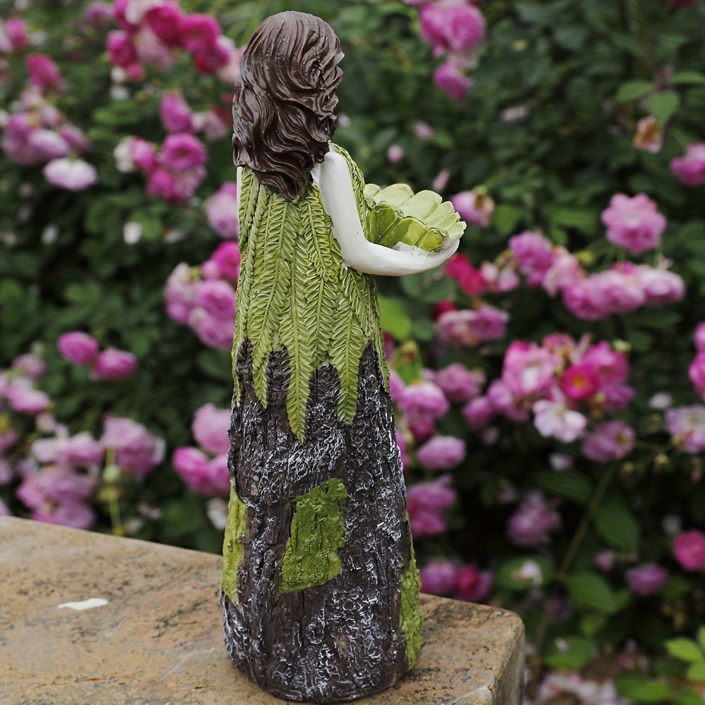 Fairy Figurine Bird Feeder for Outdoor Decor