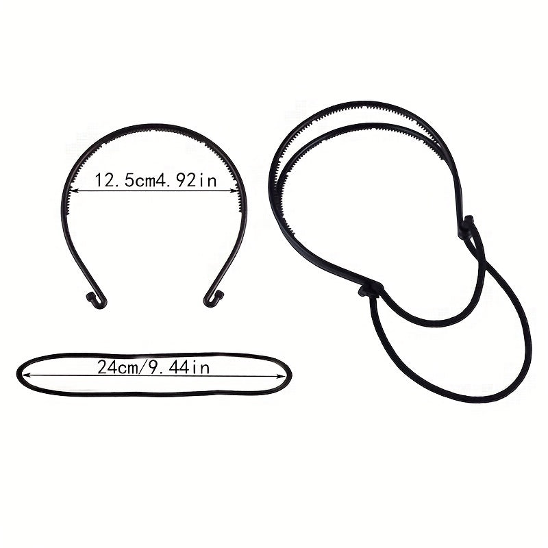 Double Layered Hair Band With Adjustable Rubber Cord