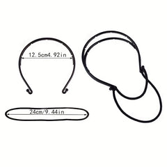 Double Layered Hair Band With Adjustable Rubber Cord