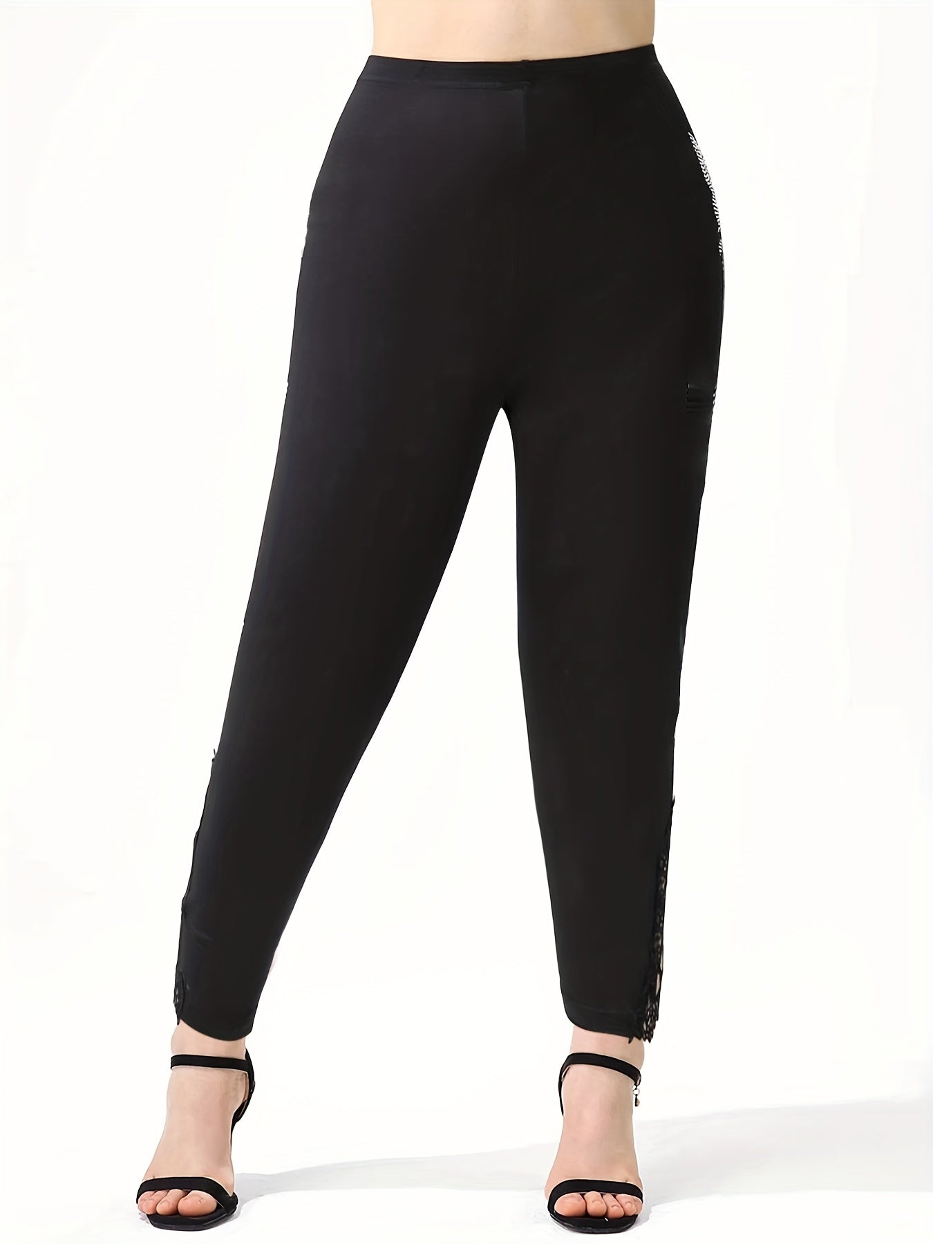 Butterfly Rhinestone Skinny Leggings Elastic Waist Stretchy Leggings