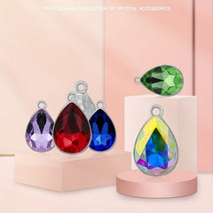 10pcs Charm Crystal Pendant for DIY Jewelry Earrings Bangle Necklace