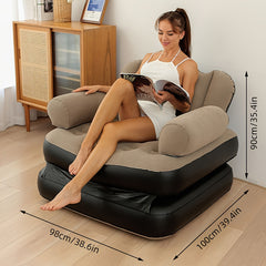 Inflatable Sofa Lounge Chair 5-in-1 Office/Home Rest Folding Sofa Bed
