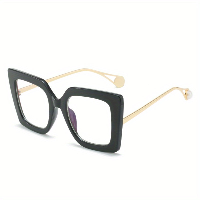 Oversized Cat Eye Glasses Retro Anti Light Clear Lens Glasses