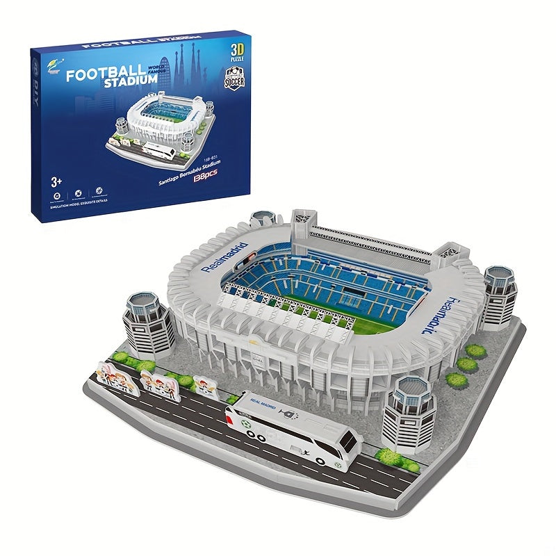3D Football Field Stadium Architecture Model Puzzle Gift For Fans Kids