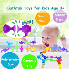 19pcs Suction Cup Bath Toys Fidget Toys Set Travel Toys For Children