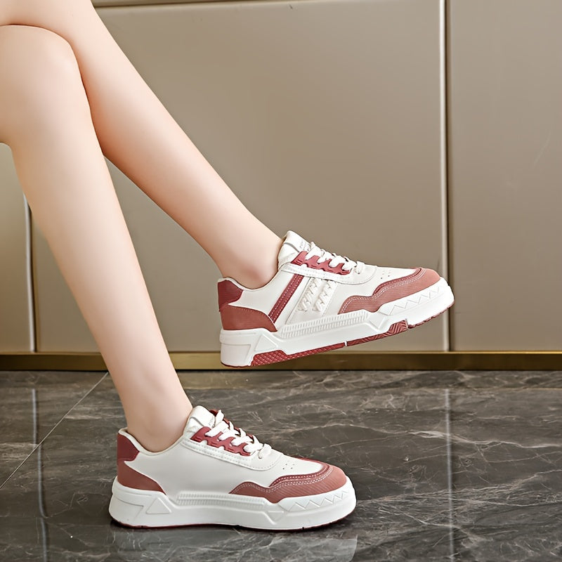 Low Cut Lace Up Skate Shoes Wear Resistance Non Slip Flat Sneakers