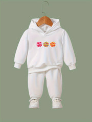 Lollipop Pattern Hooded Sweatshirt Girls Comfy Hoodies & Sweatpants