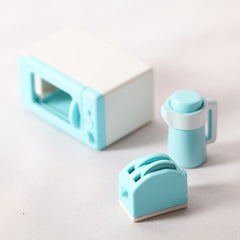 3pcs Dollhouse Microwave & Toaster Accessories for Dollhouses