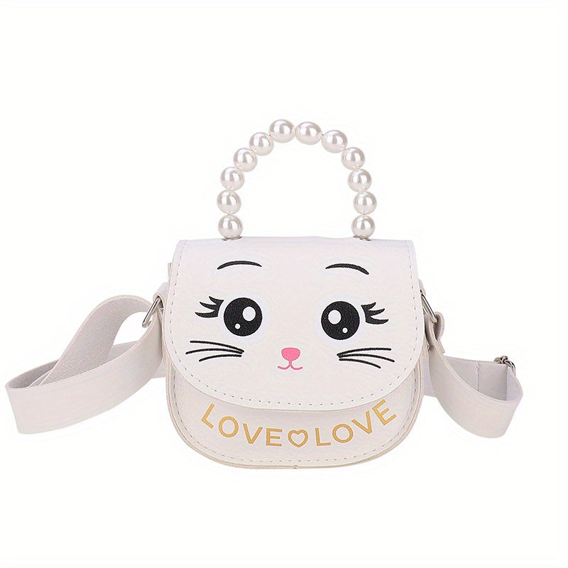 Girls Cat Mini Satchel Crossbody Bag Coin Purse for Kids