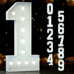 Marquee Light Up Numbers 0-9 for Birthday Party Decorations