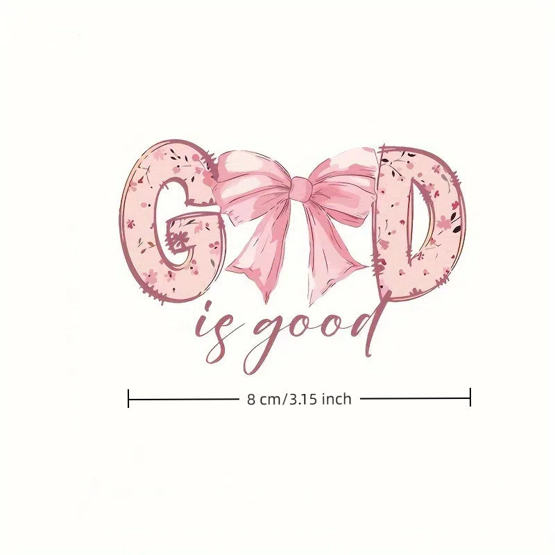 Pink Bowtie Iron On Heat Transfer Decal DIY Washable Sticker H