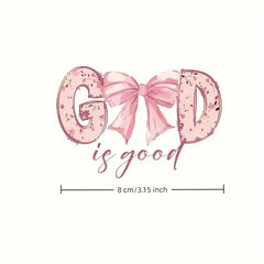 Pink Bowtie Iron On Heat Transfer Decal DIY Washable Sticker H