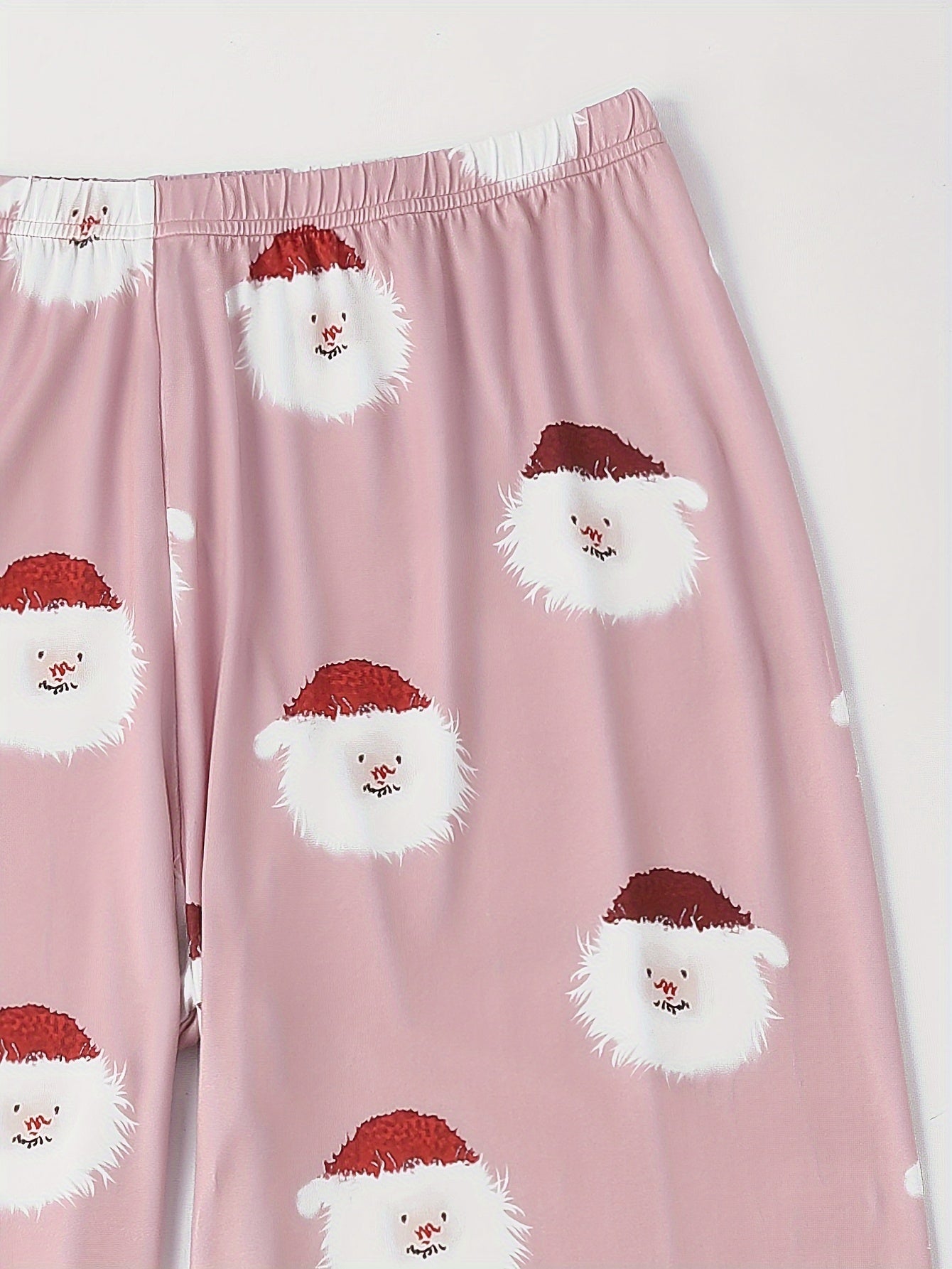  Santa Claus Print Pajama Set with Cami Top & Shorts & Pants
