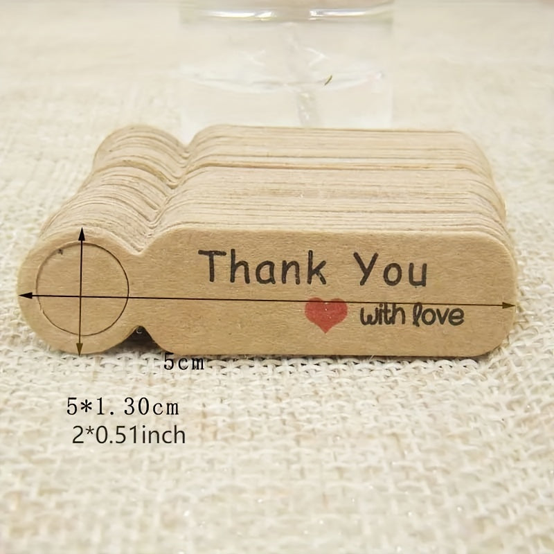 100pcs DIY Jewelry Material Hangtag Bookmark Gift Card