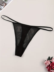 Print Seamless Thongs Low Waist Intimates Panties Women's Lingerie