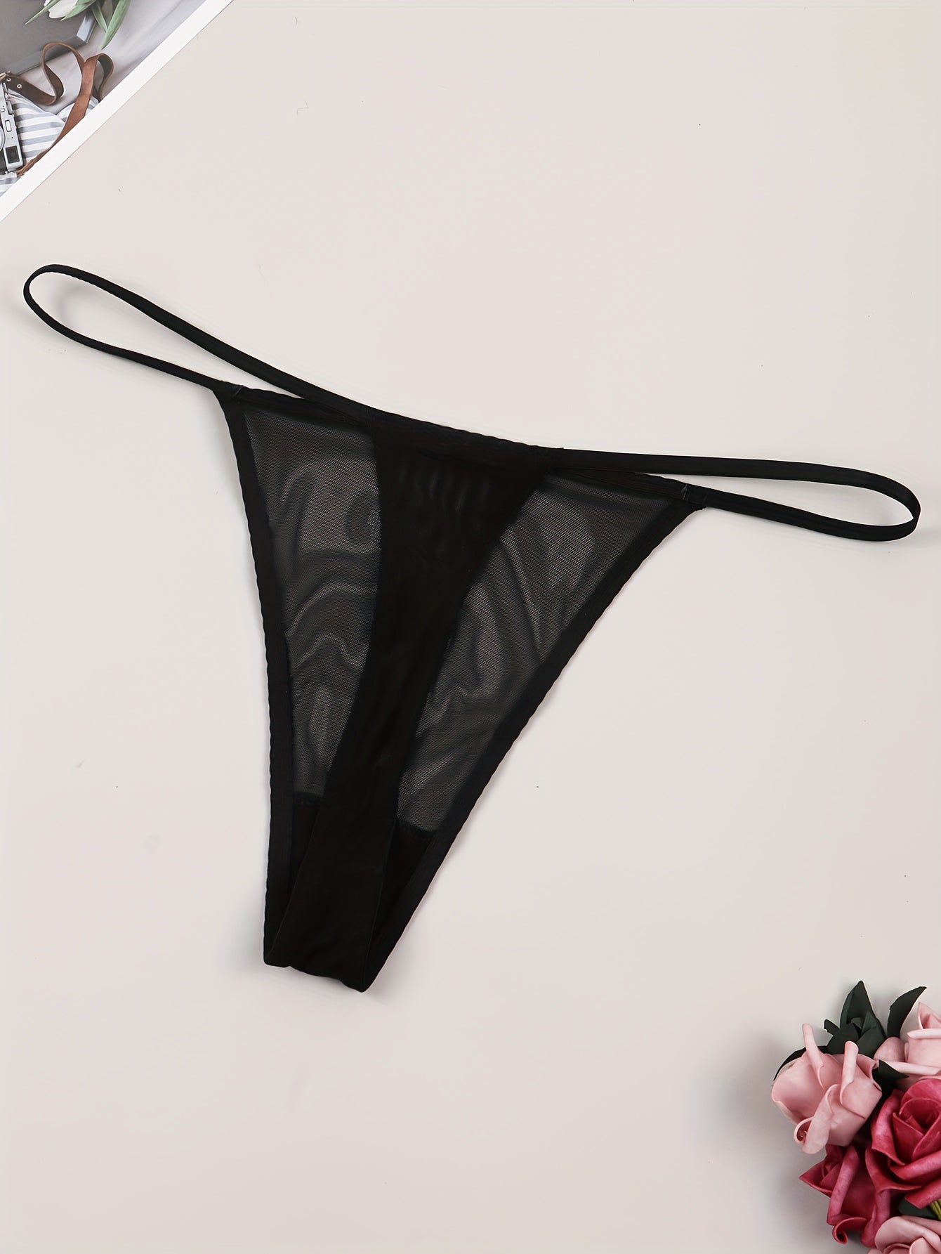 Heart Print Seamless Thongs Low Waist Intimates Panties Women's Lingerie