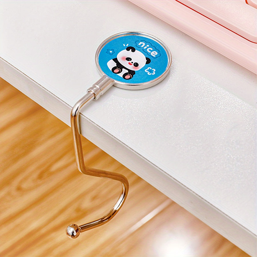 1pc Portable S-shaped Stainless Steel Desk Hook for School Bag Storage
