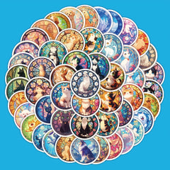 80pcs Cat & Dog Stickers Waterproof Self-Adhesive Decals