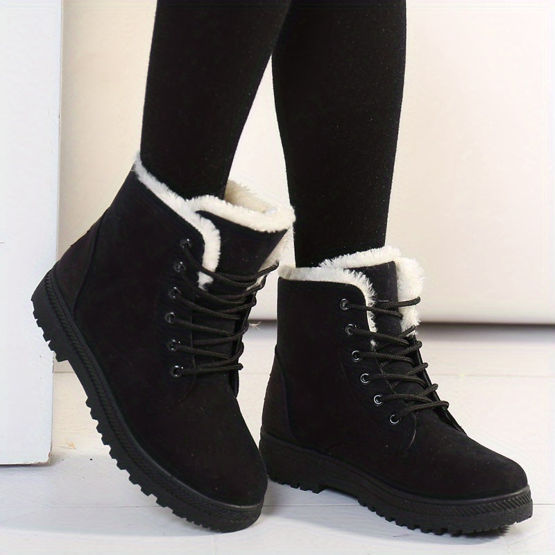 Women's Thickened Snow Boots Casual Medium Top Shoes