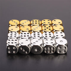 10pcs Metal Acrylic Dice for Family Entertainment Game