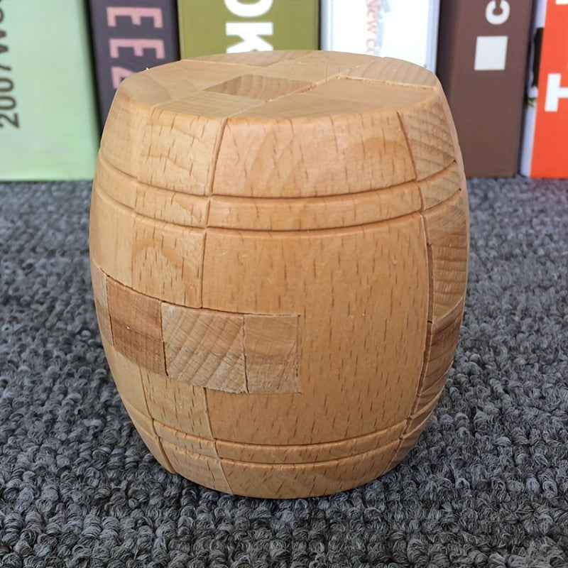 Wooden Kongming Lock 3D Brain Teasers Toy Office Decompression Gift For Kids